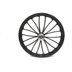 PartzBiz HD 37-661 - Black Manhattan 26 x 3.5 Billet ขอบล้อหน้า Harley Touring Dual Disc Bagger