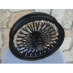 PartzBiz HD 37-721 - Ultima 18 X 3.5 Blackout 48 King Spoke Front Wheel Rim Single Disc Harley PartzBiz HD 37-721 - Ultima 18 X 3.5 Blackout 48 King Spoke Front Wheel Rim Single Disc Harley