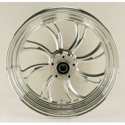 PartzBiz HD 37-813 - Ultima Vortex Polished Billet Aluminum 16” X 3.5” Rear Wheel Rim Harley Custom