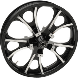 PartzBiz HD 3D-LGO213BCABST - Coastal Moto Black Cut Largo Precision Wheel Rim 21 3.5 2008+ Harley Touring ABS