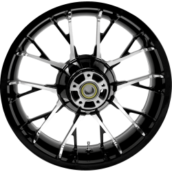 PartzBiz HD 3D-MAR185BC - Coastal Moto Black Cut Marlin Precision 18 5.5 ขอบล้อหลัง 09+ Harley Touring