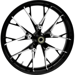 PartzBiz HD 3D-MAR213BC07 - Coastal Moto Black Cut Marlin Precision 21 3.5 ขอบล้อ 00-07 Harley Touring DD