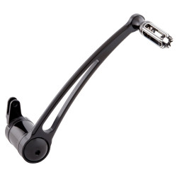 PartzBiz HD 40-121 - Arlen Ness 10 Gauge Brake Arm Black Aluminum +1” Peg Harley Touring Softail 00+