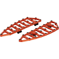 PartzBiz HD 410-011 - Arlen Ness MX Billet Driver Floorboards Orange 18” Pair Harley Softail 18+ M8 PartzBiz HD 410-011 - Arlen Ness MX Billet Driver Floorboards Orange 18” Pair Harley Softail 18+ M8