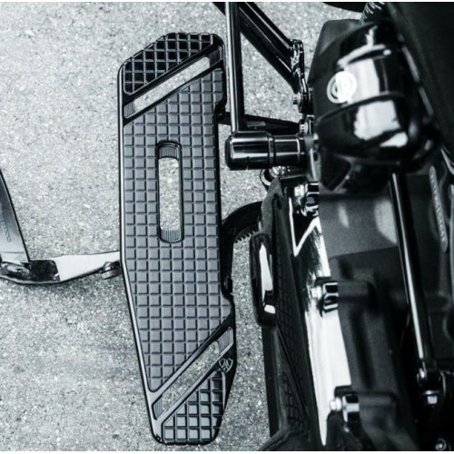 PartzBiz HD: 3483170-Arlen Ness Black Aluminum Speedliner Long Driver Floorboards Harley Touring 99+