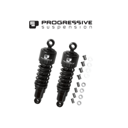 PartzBiz HD 412-4020B - Progressive 13‚” สีดำ 412 โช้คสำหรับงานหนักคู่ 1980-2005 Harley Touring FLHT