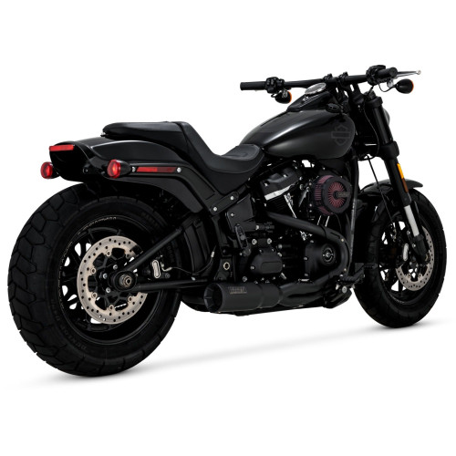 PartzBiz HD: 3486209-Vance & Hines Black 2 Into 1 Upsweep Short Exhaust System Harley Softail 18+ M8 PartzBiz HD: 3486209-Vance & Hines Black 2 Into 1 Upsweep Short Exhaust System Harley Softail 18+ M8