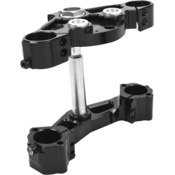 PartzBiz HD 49FLAR3-SR14 - Hawg Halters Dominator Black 49mm Triple Trees Stock Replacement Harley Touring