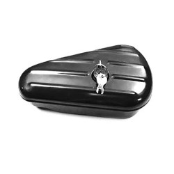 PartzBiz HD 50-0601 - กล่องเครื่องมือด้านขวาสีดำเงาวงรีกล่องเครื่องมือ Harley Softail Chopper Bobber