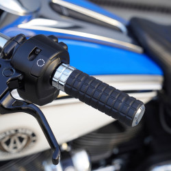 PartzBiz HD 500-003 - ปลอกแฮนด์ยาง Arlen Ness Speedliner Chrome TBW Billet 1‚” คู่ Harley Big Twin 06+ PartzBiz HD 500-003 - ปลอกแฮนด์ยาง Arlen Ness Speedliner Chrome TBW Billet 1‚” คู่ Harley Big Twin 06+