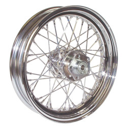 PartzBiz HD 51642 - Chrome 16 X 3 40 Spoke ล้อหลัง Dual Flange Harley Shovelhead Big Twin XL