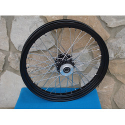 PartzBiz HD 51680 - Billet 40 Spoke 23‚ x 3‚” ขอบล้อหน้า Harley Touring Dual Disc สีดำ