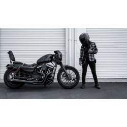 PartzBiz HD 550-0951 - S&S Black SuperStreet 2 Into 1 50 State Exhaust System Harley 07-13 XL Sportster