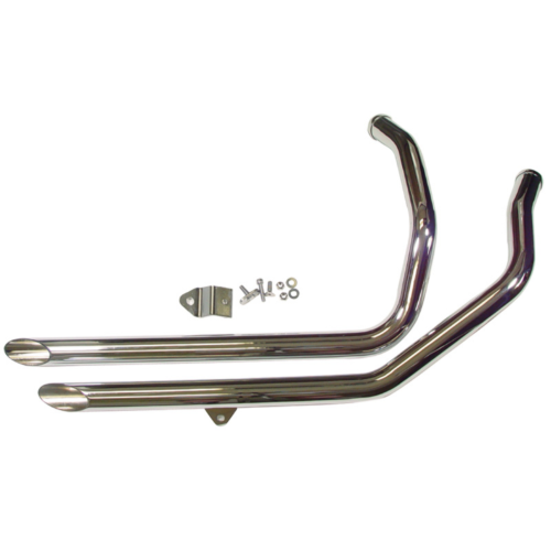 PartzBiz HD: 3459654-Ultima Chrome Drag Pipes Exhaust System 2” OD 40” Harley Sportster XL 1986-03