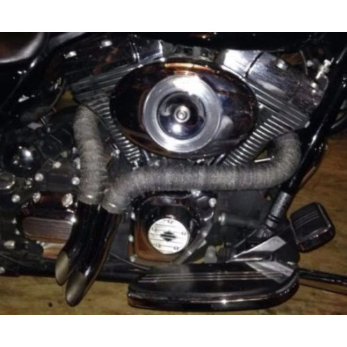 PartzBiz HD: 3476871-Chrome 2 L.A.F LAF Big Growl Short Shots Drag Pipes Exhaust Black Wrapped Harley PartzBiz HD: 3476871-Chrome 2 L.A.F LAF Big Growl Short Shots Drag Pipes Exhaust Black Wrapped Harley