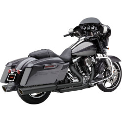 PartzBiz HD 6108RB - Cobra 4‚” 909 Twins Slip-On ท่อท่อไอเสียสีดำ 2017 Harley Touring Bagger
