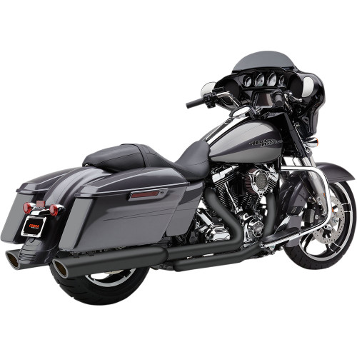 PartzBiz HD: 3446450-Cobra 4” 909 Twins Slip-On Black Mufflers Exhaust 2017 Harley Touring Bagger