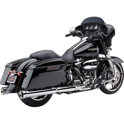 PartzBiz HD: 3446485-Cobra 4‚” Neighbor Hater Slip-On ท่อไอเสียโครเมียม 2017+ Harley Touring