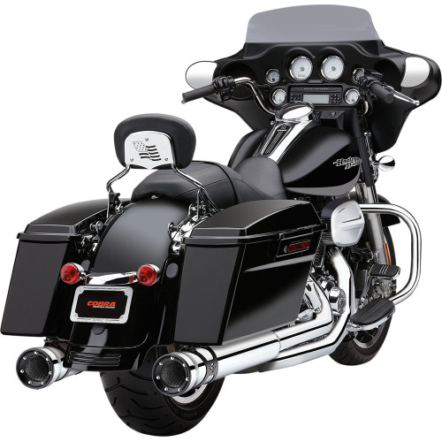 PartzBiz HD: 3446939-Cobra Race Pro Chrome 4-4.5” Exhaust Pipe Slip On Mufflers Harley Touring Bagger PartzBiz HD: 3446939-Cobra Race Pro Chrome 4-4.5” Exhaust Pipe Slip On Mufflers Harley Touring Bagger