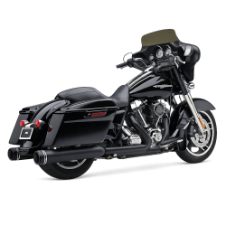 PartzBiz HD 6290RB - Cobra 4.5‚” Neighbor Haters Slip-On ท่อไอเสียสีดำ 1995-16 Harley Touring