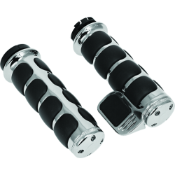 PartzBiz HD 6342 - Kuryakyn Chrome Rubber Soft ISO Cable Grips คันเร่งโค้ง Boss Harley 82-18 PartzBiz HD 6342 - Kuryakyn Chrome Rubber Soft ISO Cable Grips คันเร่งโค้ง Boss Harley 82-18
