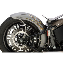 PartzBiz HD 641901 - Lucky Sucker Harley Softail 150mm Tire 7.25” Wide Rigid Style Bobber Rear Fender
