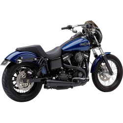 PartzBiz HD 6476B - Black Cobra El Diablo 2 เป็น 1 2-1 ท่อไอเสียแบบเต็มหัว 06-2011 Harley Dyna
