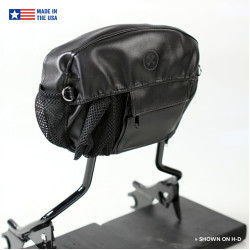 PartzBiz HD 681151 - พนักพิงผู้โดยสาร Bone Mountain Triple Threat สีดำ Harley Metric Organizer