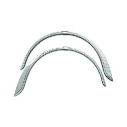 PartzBiz HD 7214 - Kuryakyn ด้านหลัง Chrome Fender Flares กระโปรง Trim Accents Harley Trike Tri-Glide