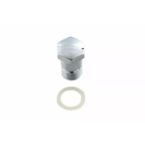 PartzBiz HD: 3446229-Chrome Tach Tachometer Drive Block Off Plug and Gasket Harley Ironhead Sportster