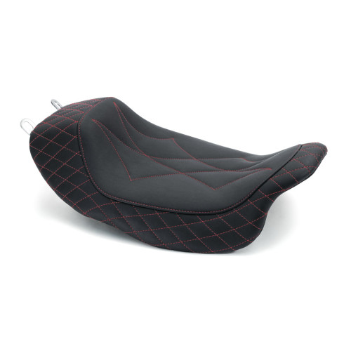 PartzBiz HD: 3467568-Mustang Black Revere Journey Solo Seat Red Diamond Stitch Harley 08-20 Touring PartzBiz HD: 3467568-Mustang Black Revere Journey Solo Seat Red Diamond Stitch Harley 08-20 Touring