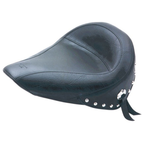 PartzBiz HD: 3458289-Mustang Vintage Original Studded Chrome Studs Solo Seat Harley Evolution Softail