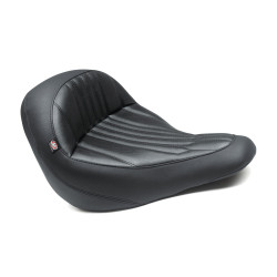 PartzBiz HD 75721 - เบาะนั่งคนขับเดี่ยวมัสแตงสีดำมาตรฐาน Touring Harley Low Rider Sport Glide 18+