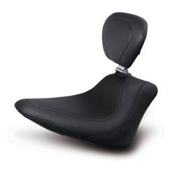 PartzBiz HD 76760 - Mustang Wide Tripper สีดำ Solo Seat 2011-2017 Harley Softail Slim & Blackline