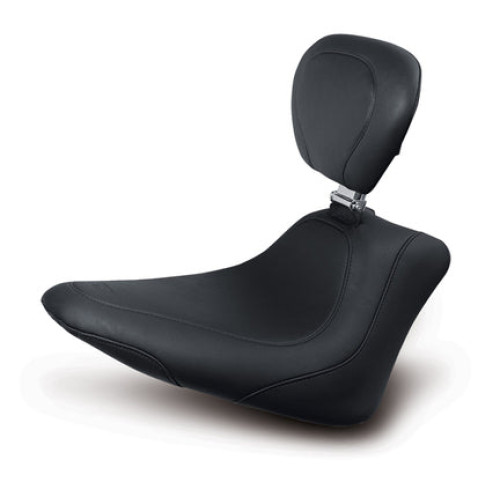 PartzBiz HD: 3458379-Mustang Wide Tripper Solo Seat Diamond Brown 11-17 Harley Softail Slim Blackline