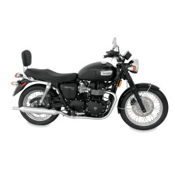 PartzBiz HD 76827 - Mustang One Piece Sport Touring Tuck & Roll Seat Black Two Up Triumph 2001-2015