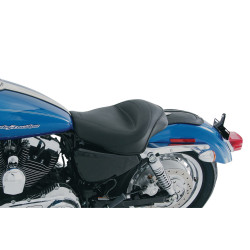 PartzBiz HD 78104 - Mustang Plain Solo Seat Smooth Vinyl Fender Bib Cover Harley Sportster XL 04+