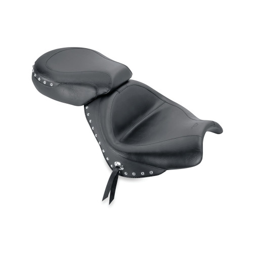 PartzBiz HD: 3455590-Mustang Vintage Two-Piece Wide Touring Backrest Honda VTX1800 S&T Smooth Vinyl
