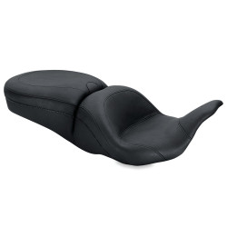 PartzBiz HD 79700 - Mustang LowDown Reduced Reach One-Piece Vintage Seat 2009-2020 Harley Touring