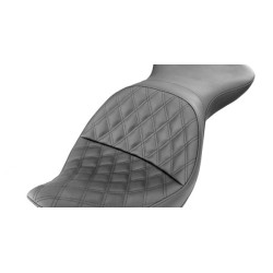 PartzBiz HD 800-23-029LS - Saddlemen Black Explorer Lattice Stitch LS 2 เบาะนั่ง Harley Softail 06-17 FLSTC