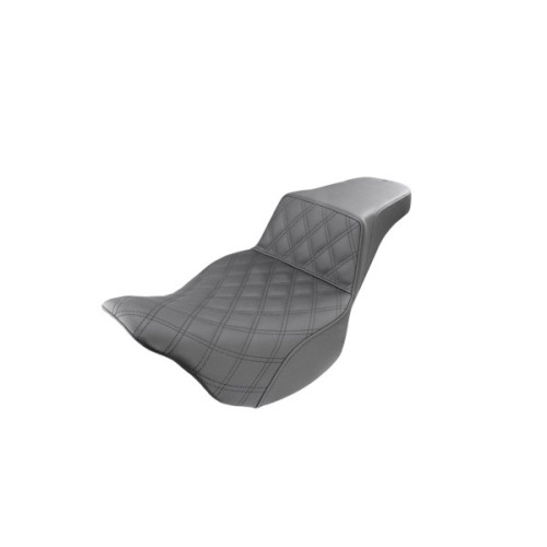 PartzBiz HD: 3471895-Saddlemen Black Front Lattice Stitch Step 2 ขึ้นเบาะ Harley 08-20 Touring Dresser