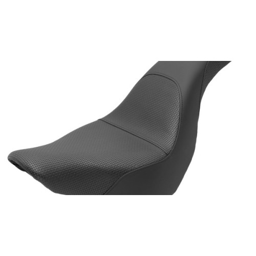 PartzBiz HD: 3467018-Saddlemen Profiler Black Basket Weave 2 Up Seat M8 Harley 18+ Softail FXLR FLSB