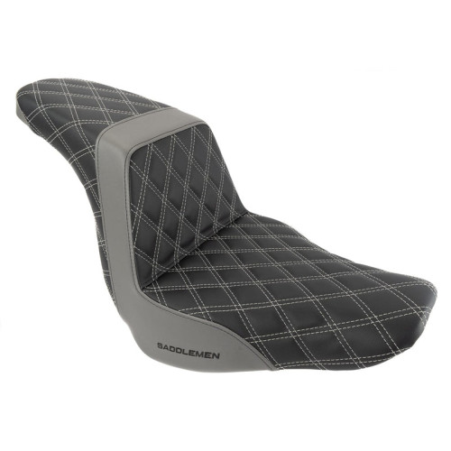 PartzBiz HD: 3467022-Saddlemen Step 2 Up Lattice Diamond Silver Stitch Seat M8 Harley Softail FXLRS PartzBiz HD: 3467022-Saddlemen Step 2 Up Lattice Diamond Silver Stitch Seat M8 Harley Softail FXLRS