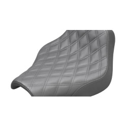 PartzBiz HD 818-30-002LS - Saddlemen Black Renegade Lattice Stitch Driver Solo Seat Harley 18+ FXBB FXST M8