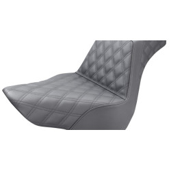 PartzBiz HD 818-31-175 - Saddlemen Step Up Seat Lattice Stitch สีดำ Harley 18+ Softail Breakout FXBR/S