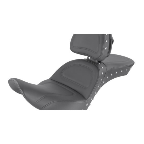 PartzBiz HD: 3474836-Saddlemen Black Explorer Special Studded 2 Up พนักพิงเบาะ Harley Softail 18+