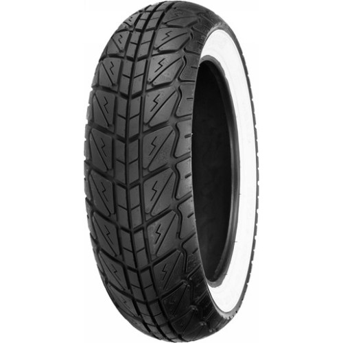 PartzBiz HD: 3464583-Shinko 723 Series Rear Tire 130/70-12 62P Bias Whitewall WW Moped Scooter DOT PartzBiz HD: 3464583-Shinko 723 Series Rear Tire 130/70-12 62P Bias Whitewall WW Moped Scooter DOT