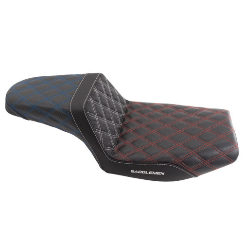PartzBiz HD: 3475096-Saddlemen ACM USA Step 2 Up เบาะ Diamond Lattice Stitch Harley Super Glide FXR