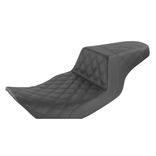 PartzBiz HD: 3472106-Saddlemen Black Full Lattice Stitch Step 2 Up Seat Harley 97-07 Touring FLHR/X