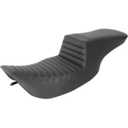 PartzBiz HD 897-06-191 - Saddlemen Black Tuck N Roll Stitch Step 2 ขึ้นเบาะ Harley Touring Bagger 97-07